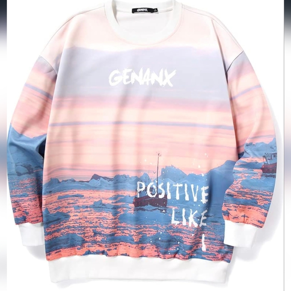 Brand New Genanx Positive New Frozen Gradient Sweatshirt